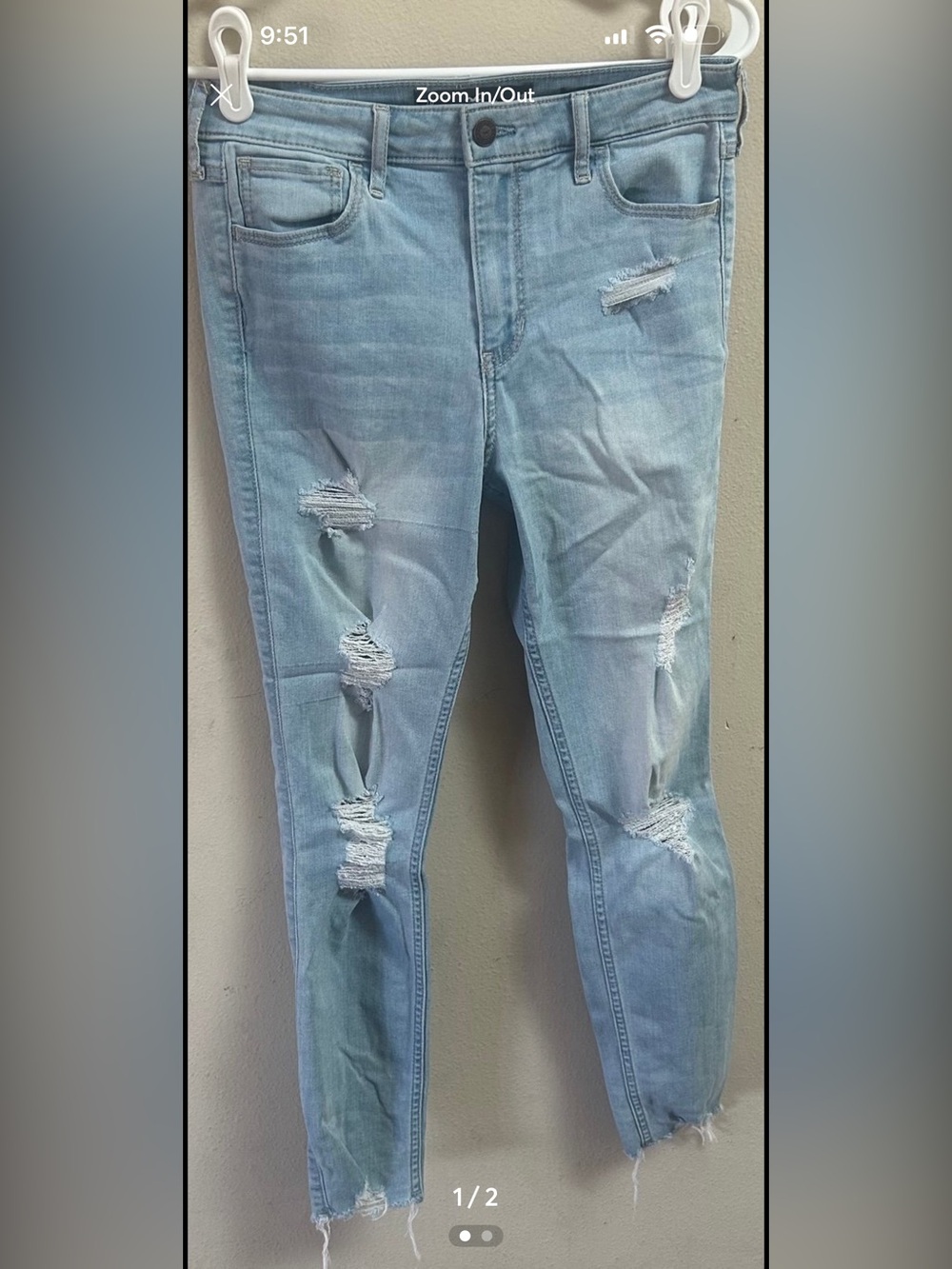 Hollister high rise crop super skinny classic stretch 28x26 y2k